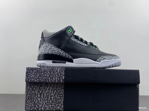 Rep TBK 3 Glow Jordan CT8532-031 Green Air 0725